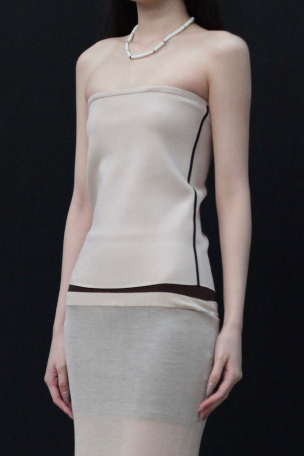 SWAYING/KNIT base tube top SWBM03 skin color